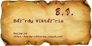 Bárdy Viktória névjegykártya